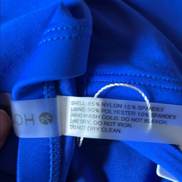 woman’s new HOLIPICK Royal blue one Piece Swimsuit MEDIUM Ruching NWT - Picture 5 of 7